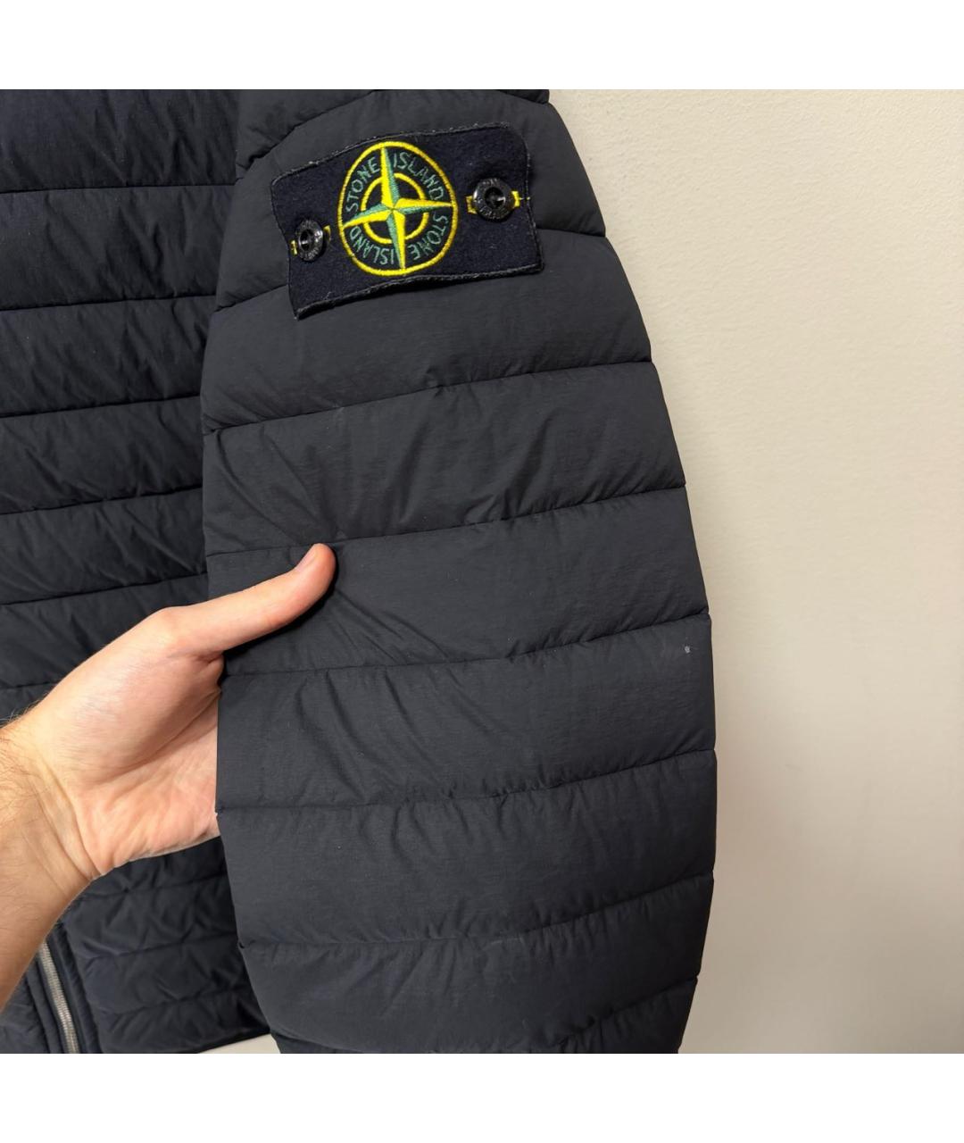 STONE ISLAND Черный пуховик, фото 4