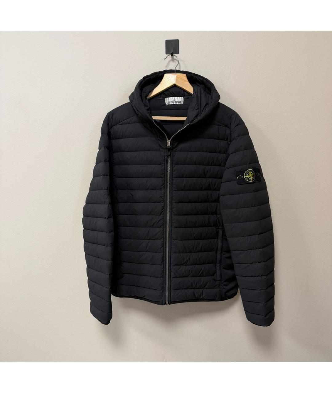 STONE ISLAND Черный пуховик, фото 9