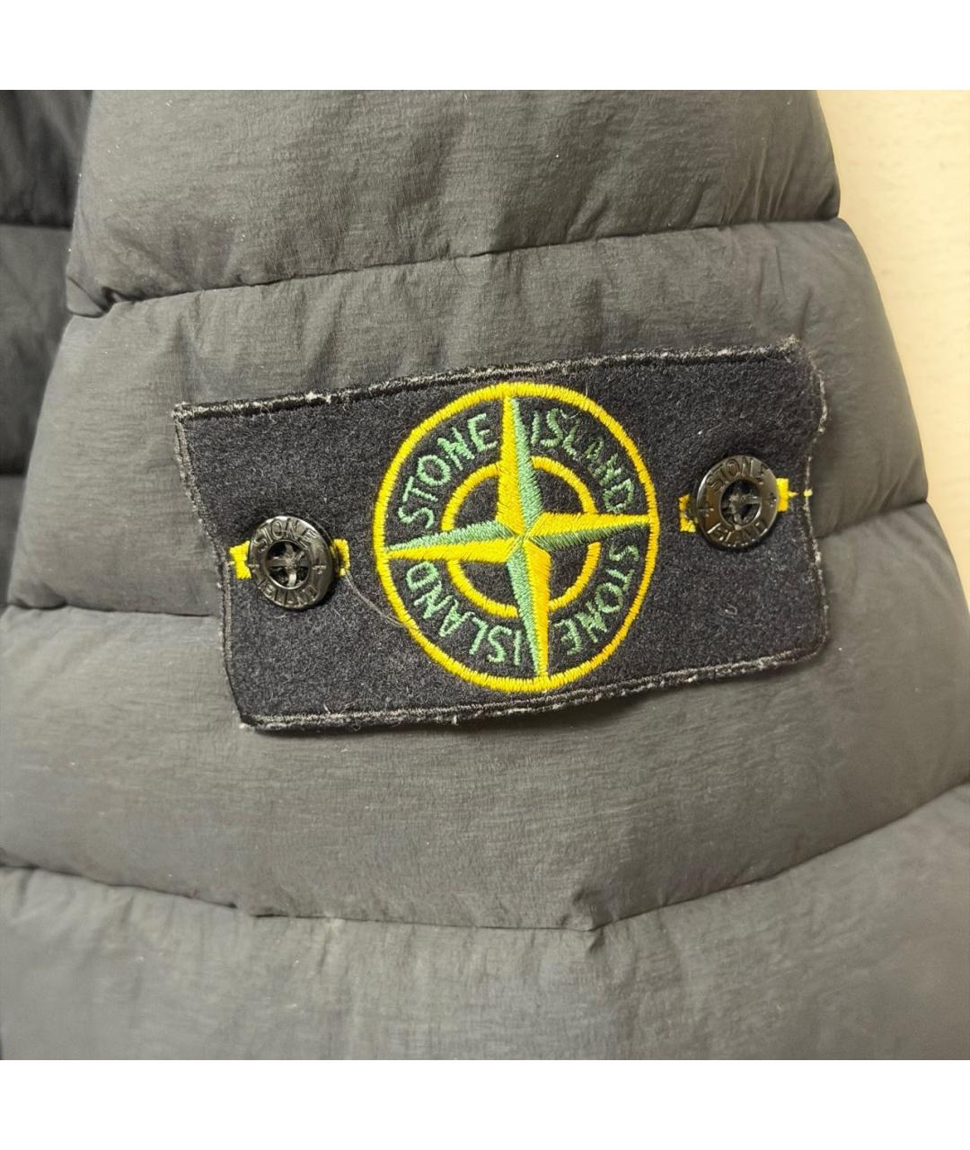 STONE ISLAND Черный пуховик, фото 6