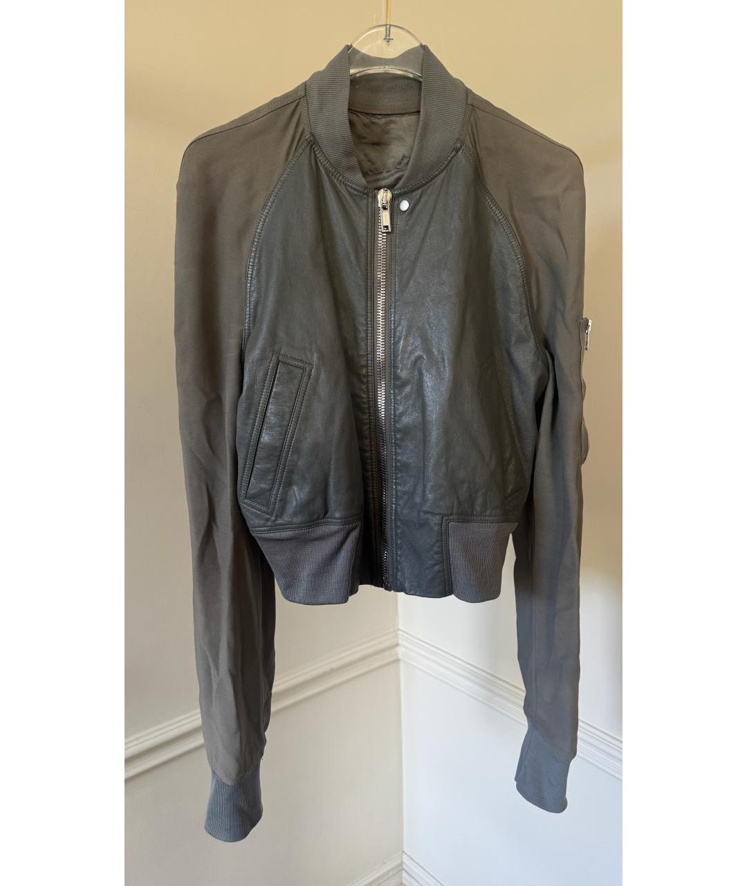 RICK OWENS Хаки куртка, фото 5