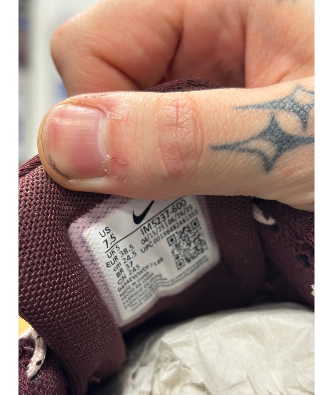 NIKE Бордовые кроссовки, фото 5