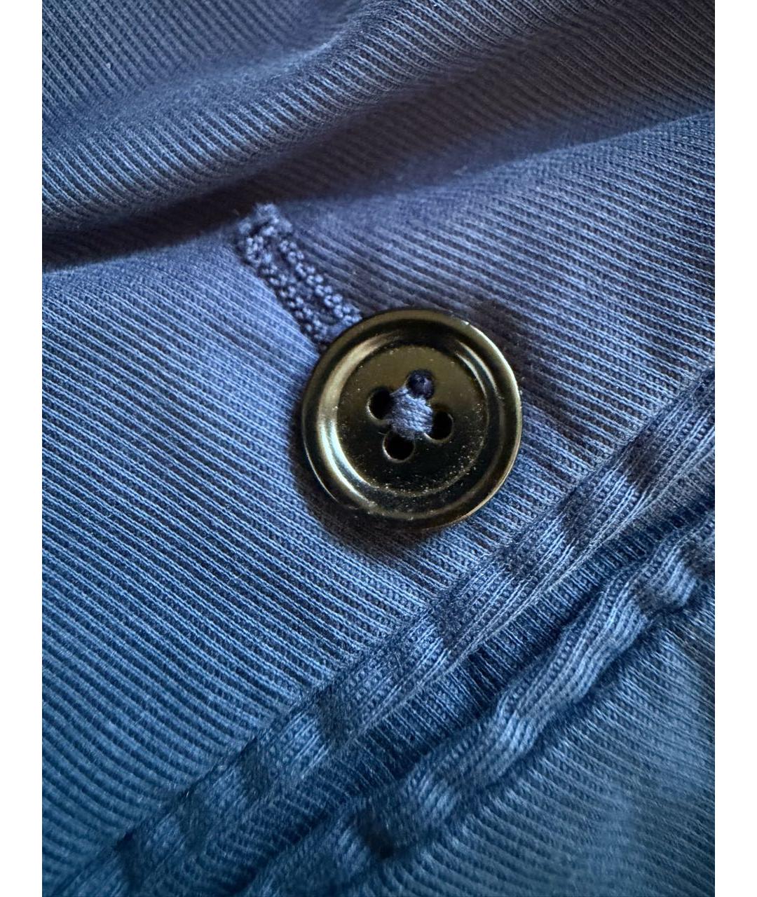 ZEGNA Темно-синие хлопко-эластановые брюки чинос, фото 4