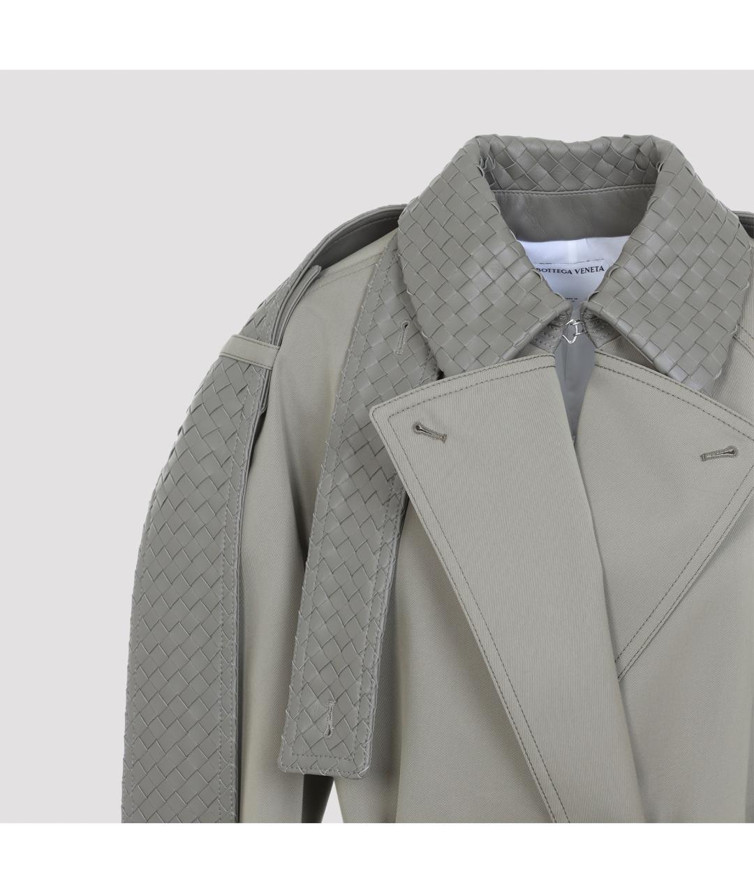 BOTTEGA VENETA Бежевый хлопковый тренч/плащ, фото 4