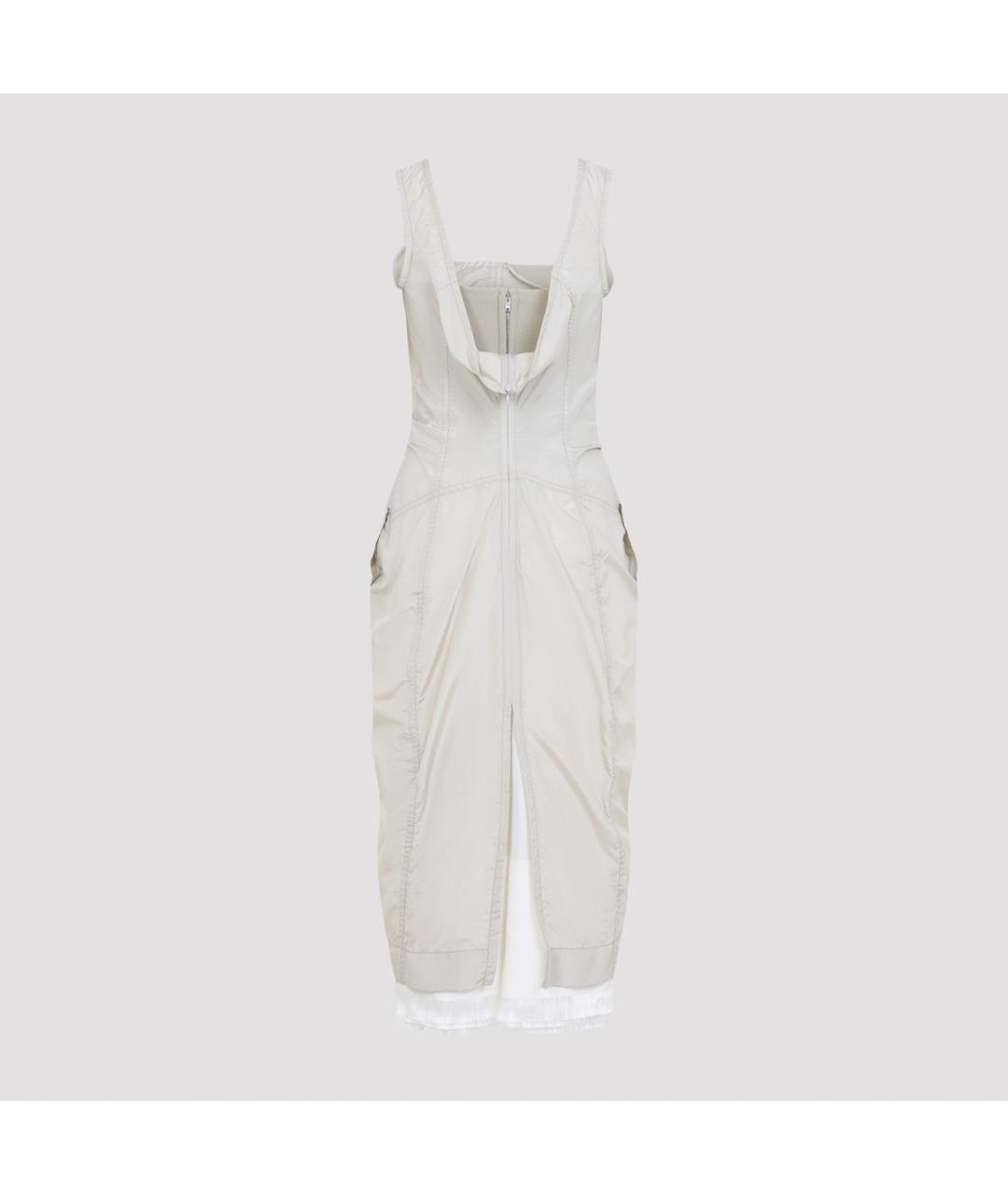 BOTTEGA VENETA Серое шелковое коктейльное платье, фото 3