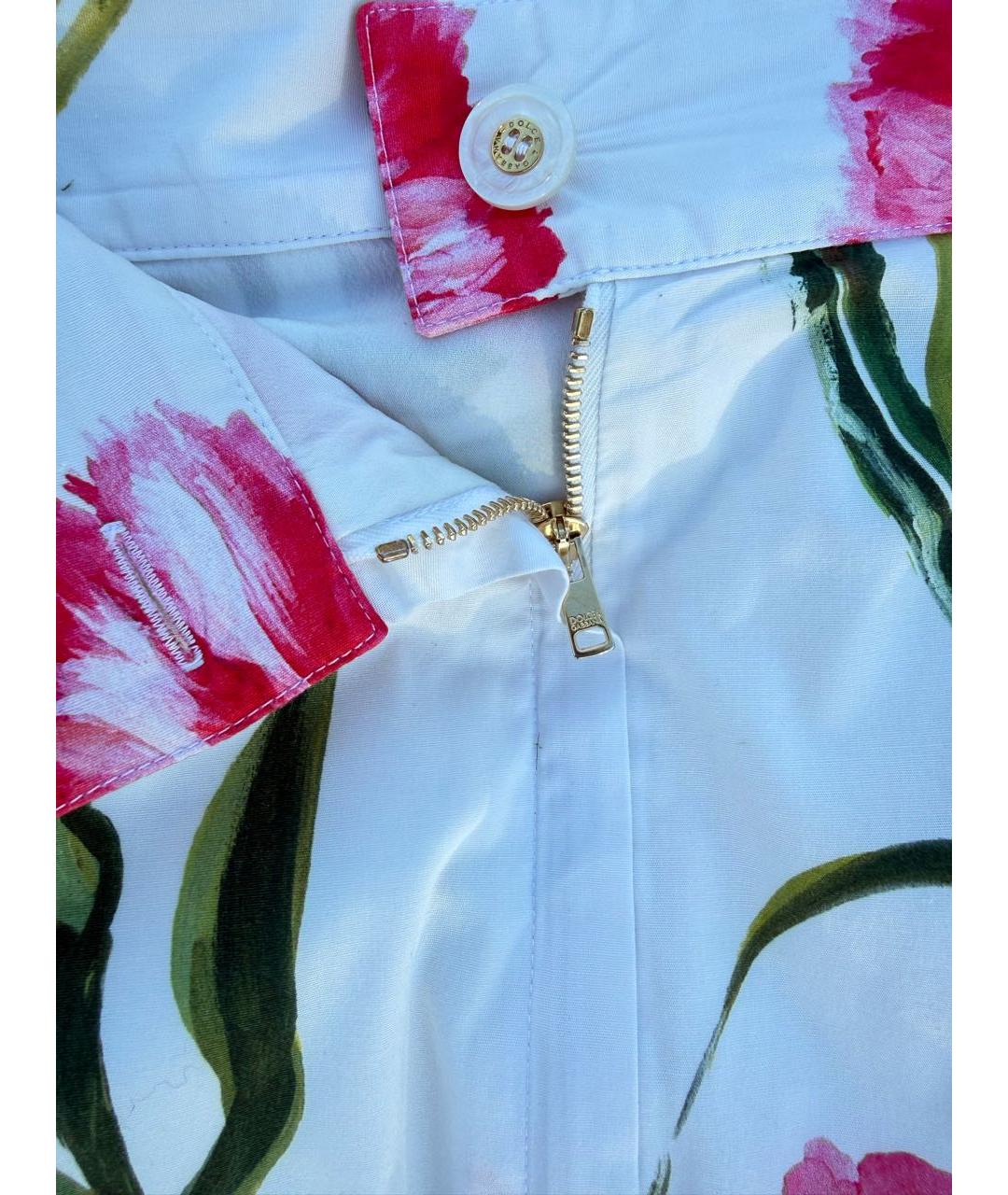 DOLCE&GABBANA Мульти хлопко-эластановая юбка миди, фото 3