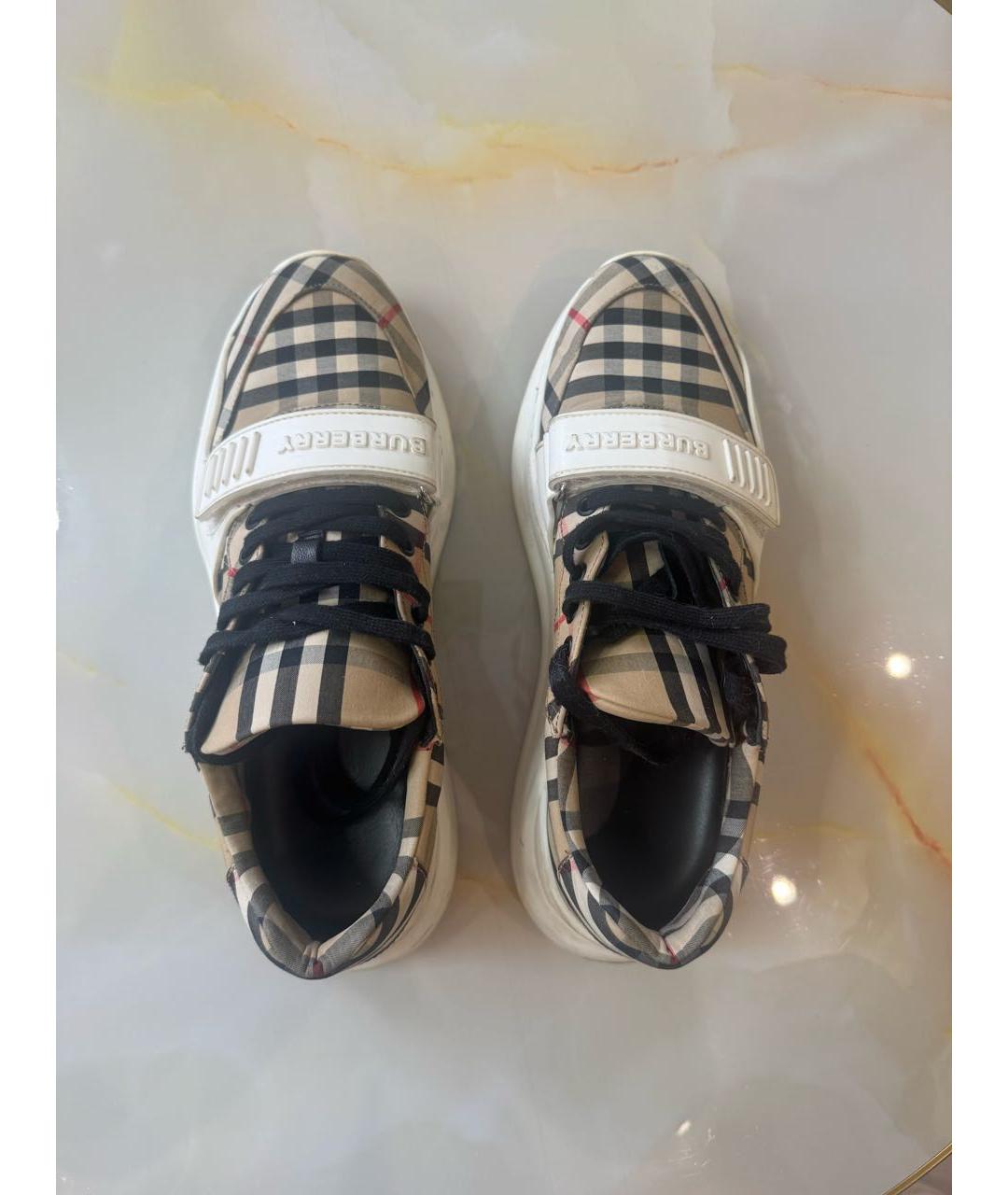 BURBERRY Бежевые кроссовки, фото 3