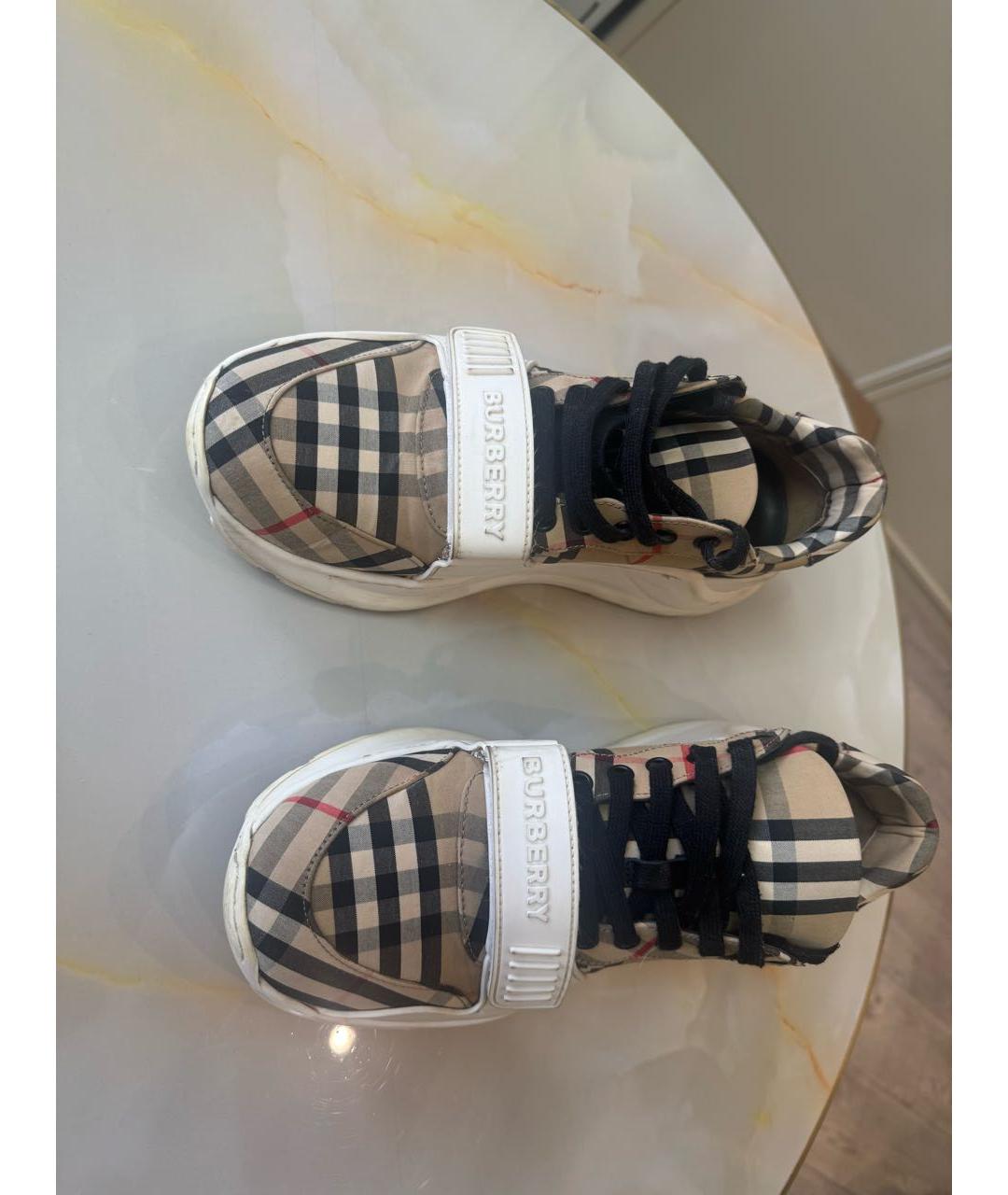 BURBERRY Бежевые кроссовки, фото 8