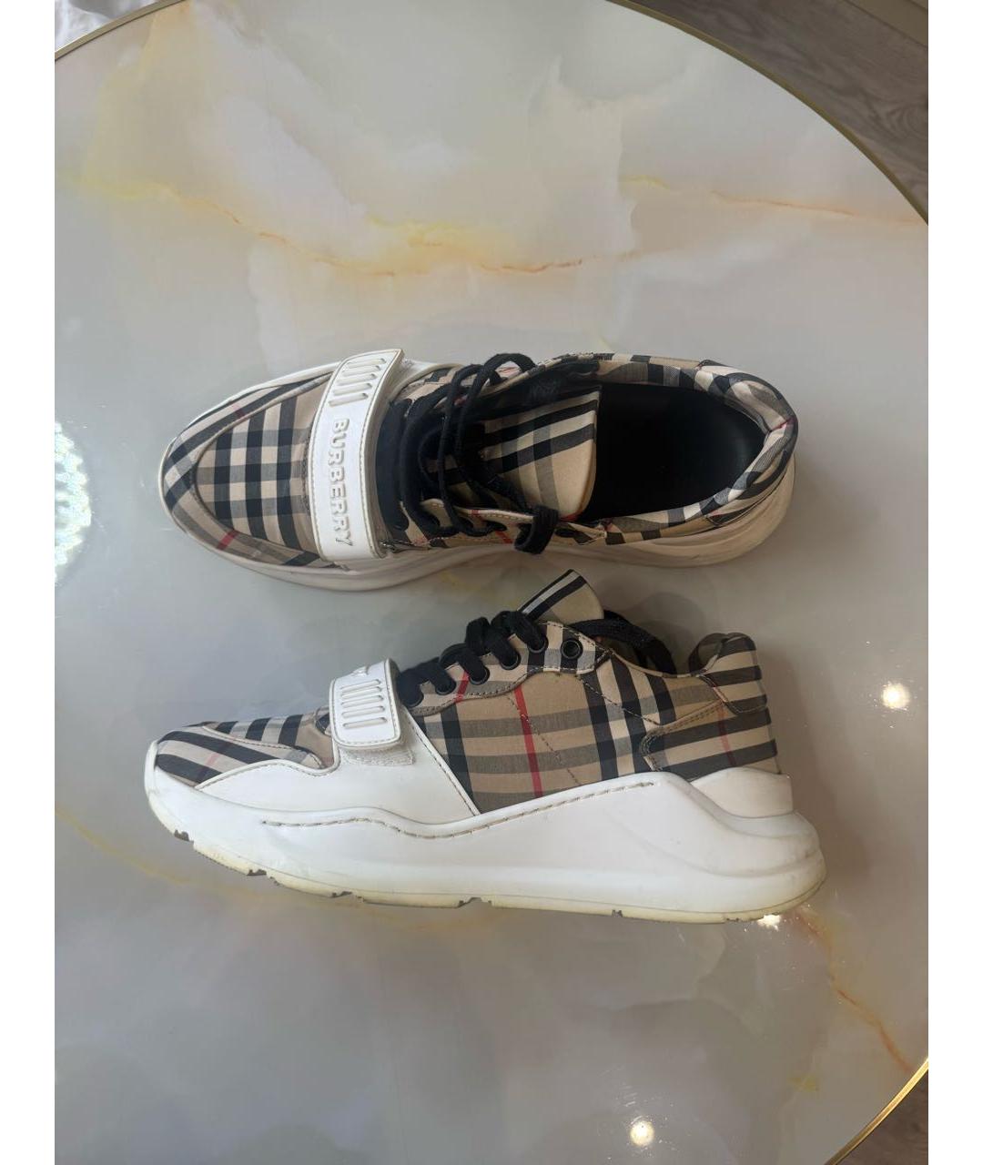 BURBERRY Бежевые кроссовки, фото 5