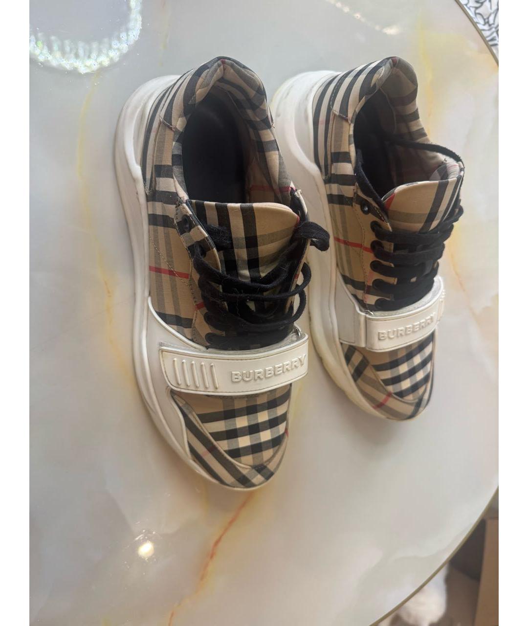 BURBERRY Бежевые кроссовки, фото 7