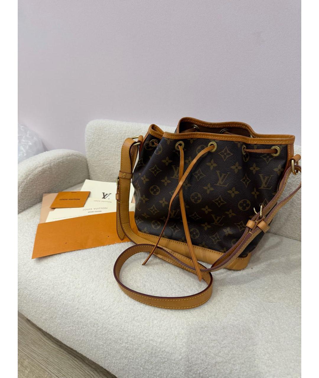 LOUIS VUITTON Коричневая сумка через плечо из канвы, фото 2