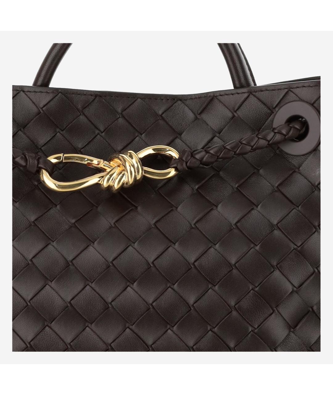BOTTEGA VENETA Коричневая кожаная сумка тоут, фото 5
