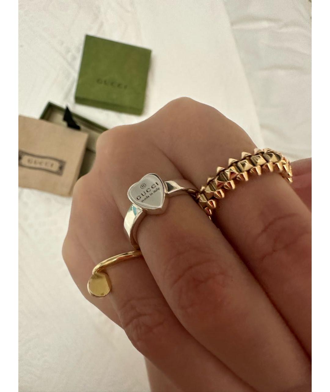 GUCCI Серебряное серебряное кольцо, фото 3