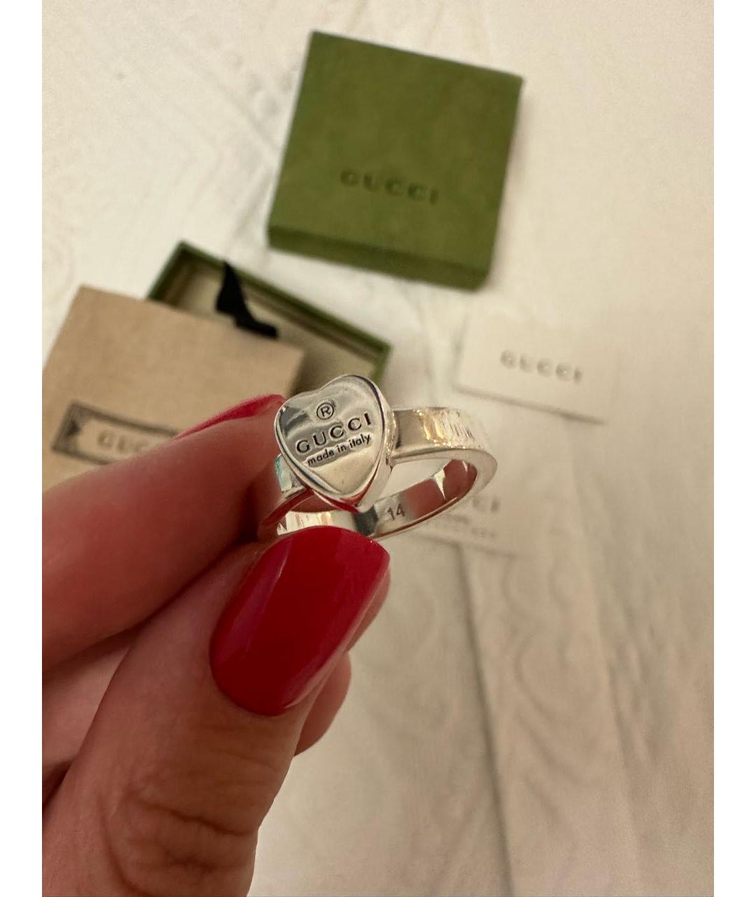 GUCCI Серебряное серебряное кольцо, фото 2