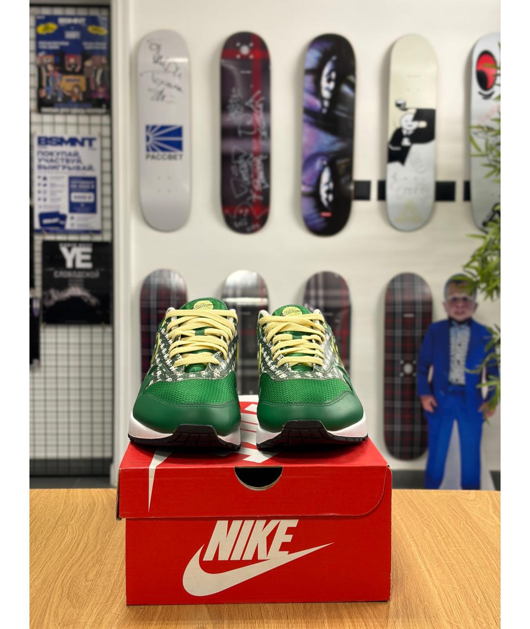 NIKE Зеленые низкие кроссовки / кеды, фото 2