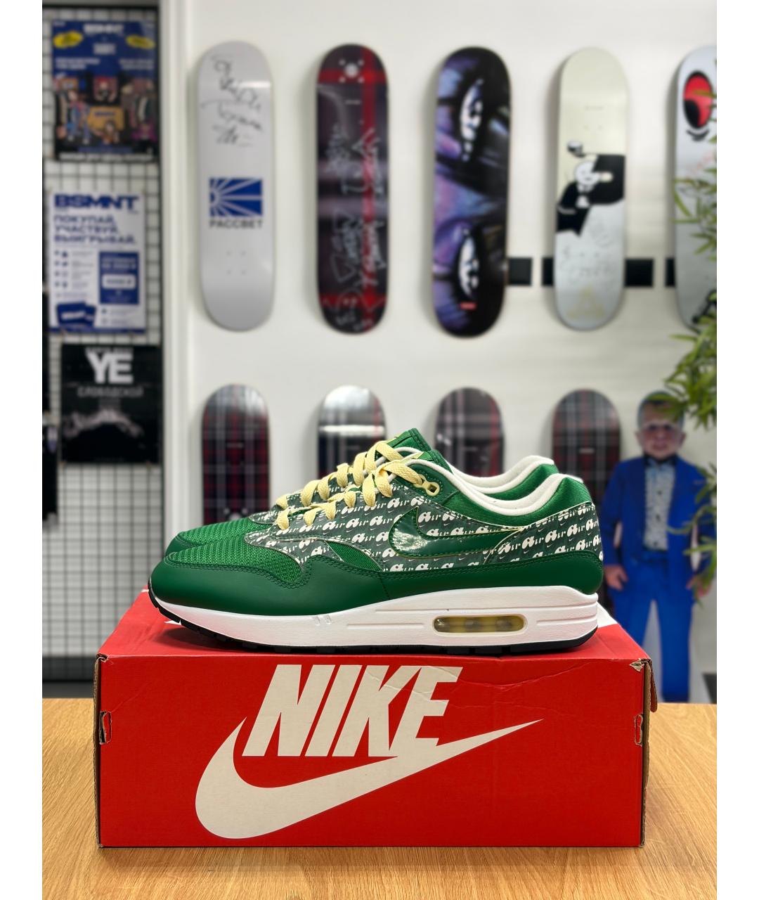NIKE Зеленые низкие кроссовки / кеды, фото 6