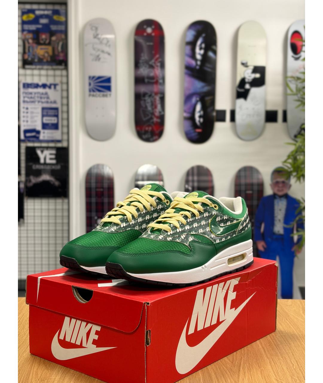 NIKE Зеленые низкие кроссовки / кеды, фото 3