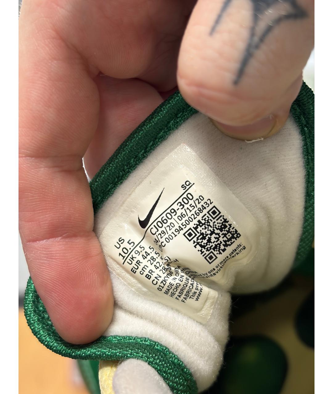NIKE Зеленые низкие кроссовки / кеды, фото 5