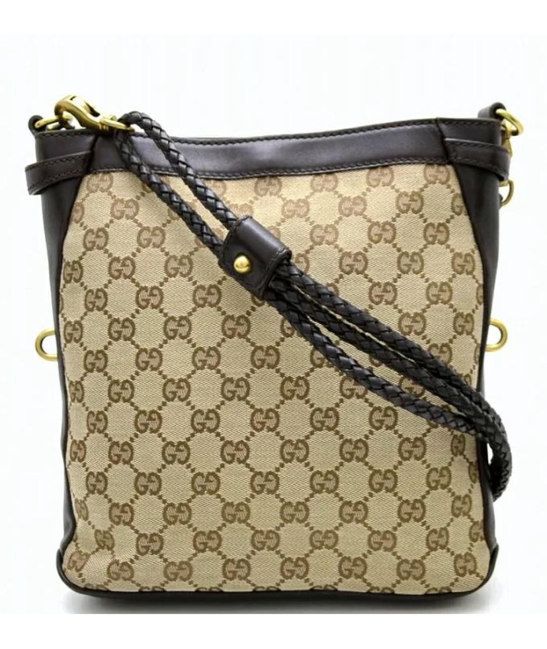 GUCCI Бежевая тканевая сумка тоут, фото 8