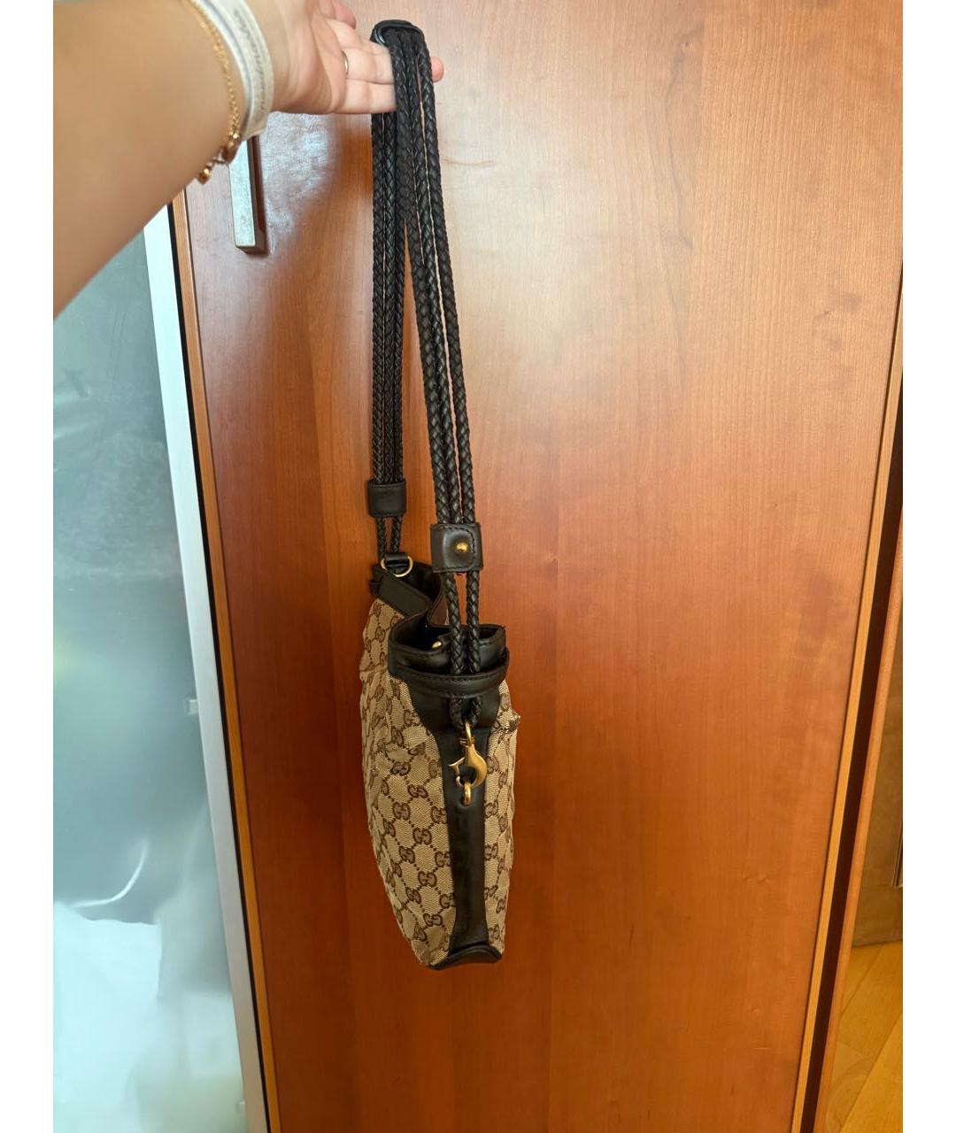 GUCCI Бежевая тканевая сумка тоут, фото 4