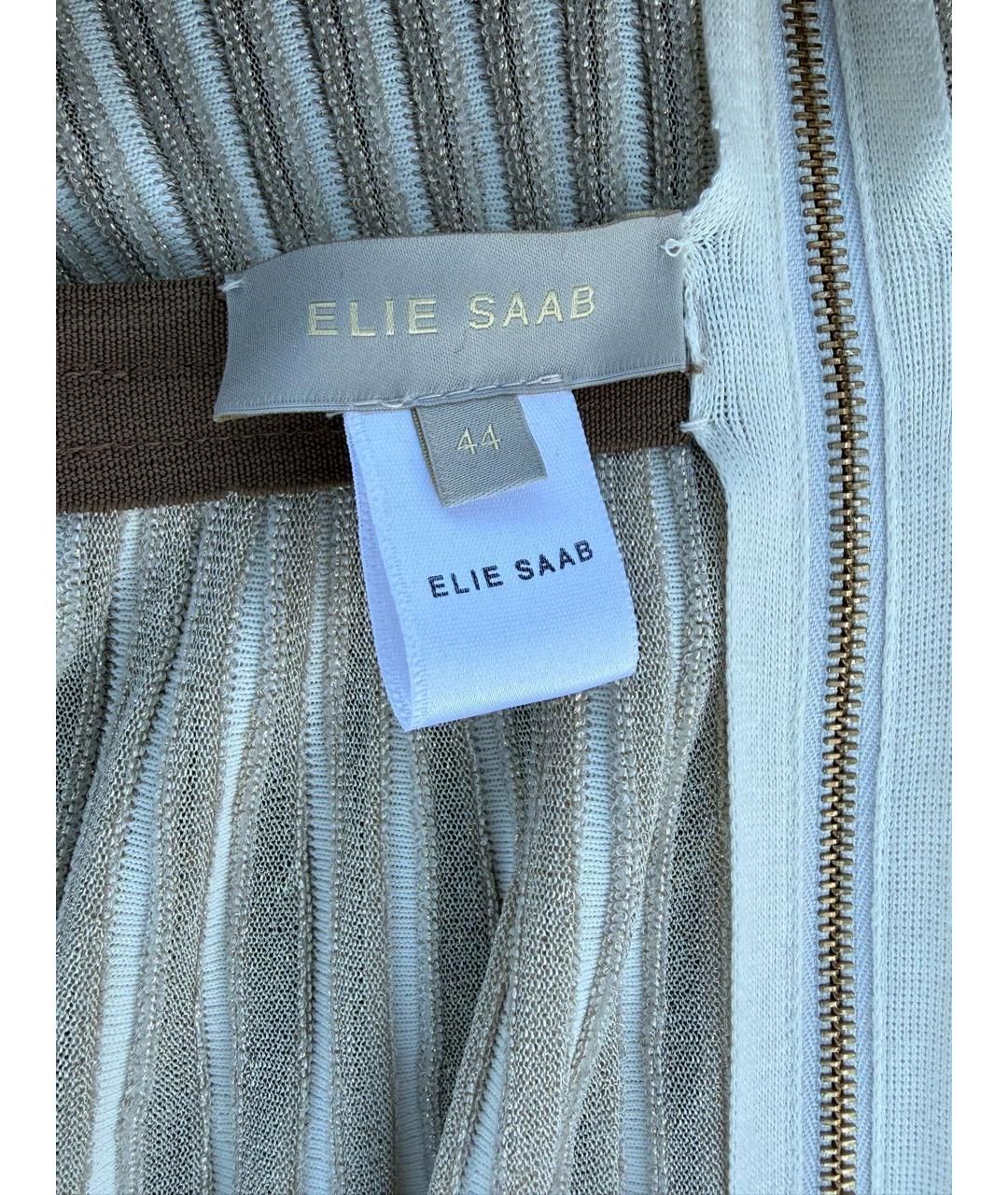 ELIE SAAB Бежевое вискозное повседневное платье, фото 4