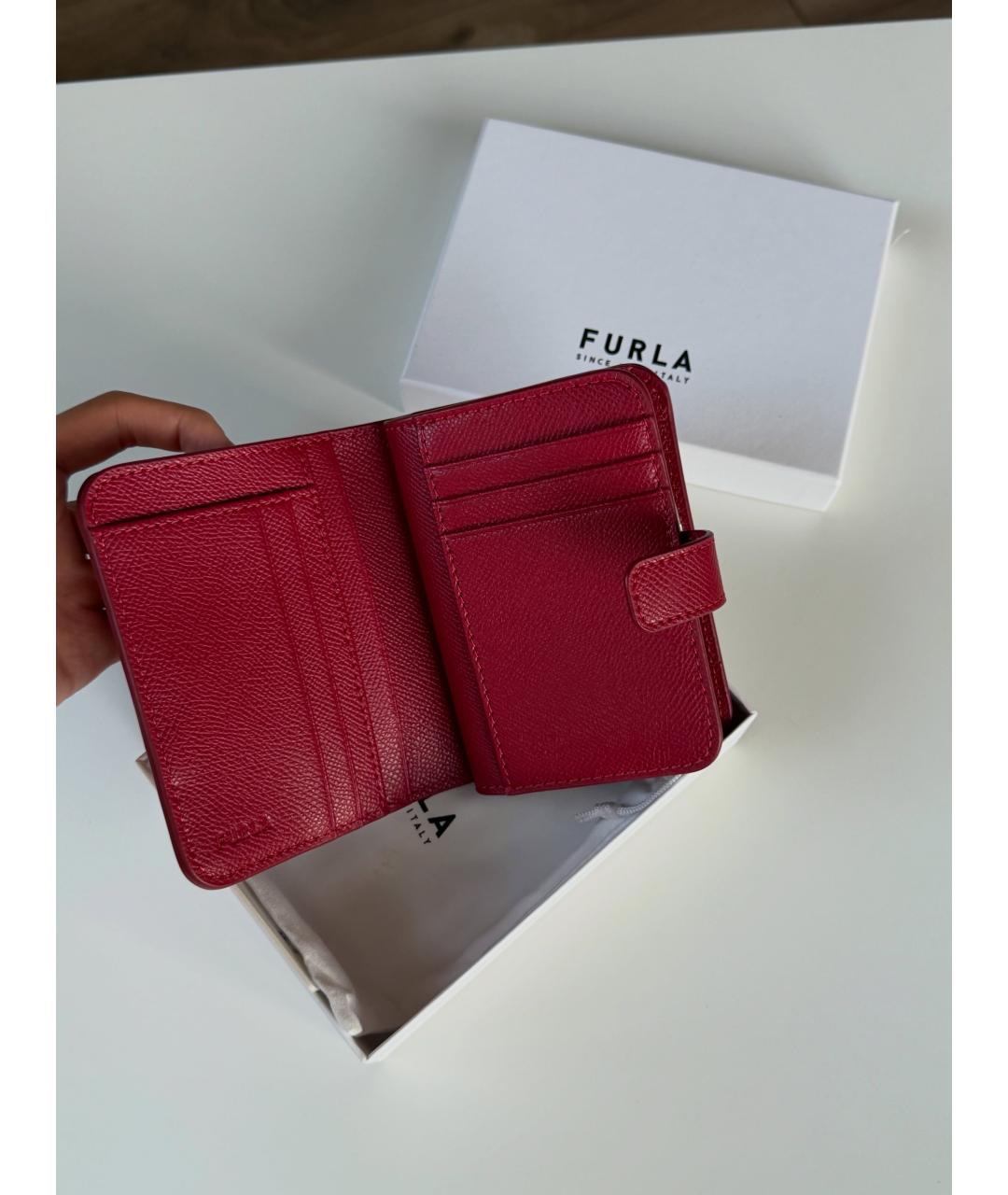 FURLA Красный кожаный кошелек, фото 4