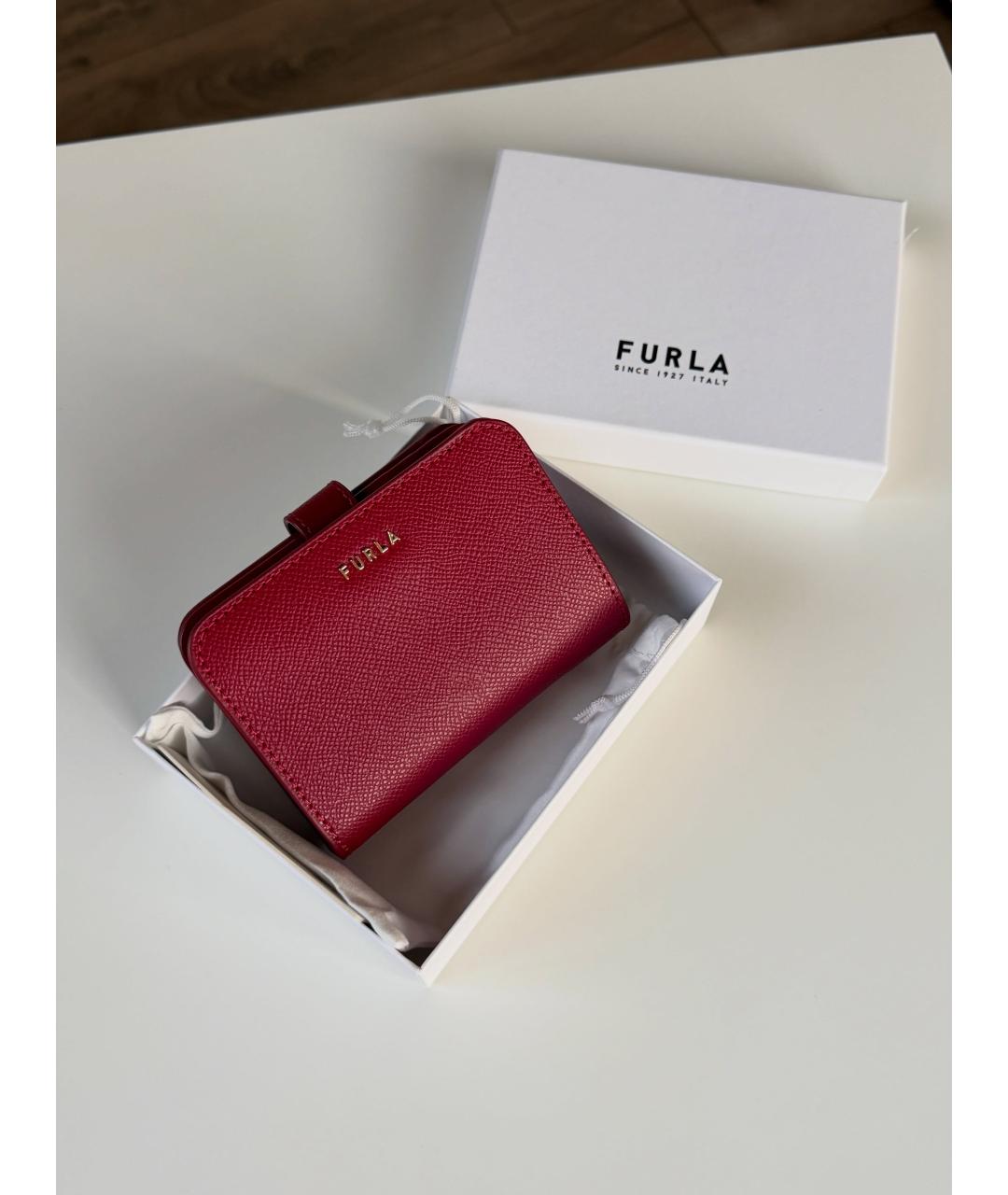 FURLA Красный кожаный кошелек, фото 3