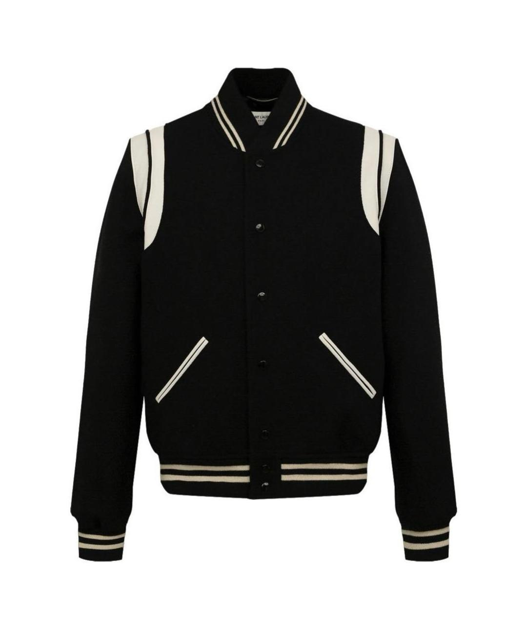 SAINT LAURENT Черная шерстяная куртка, фото 1