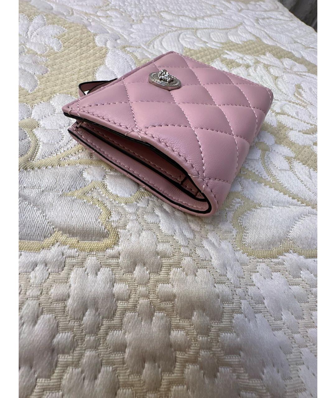 VERSACE Розовый кожаный кошелек, фото 2