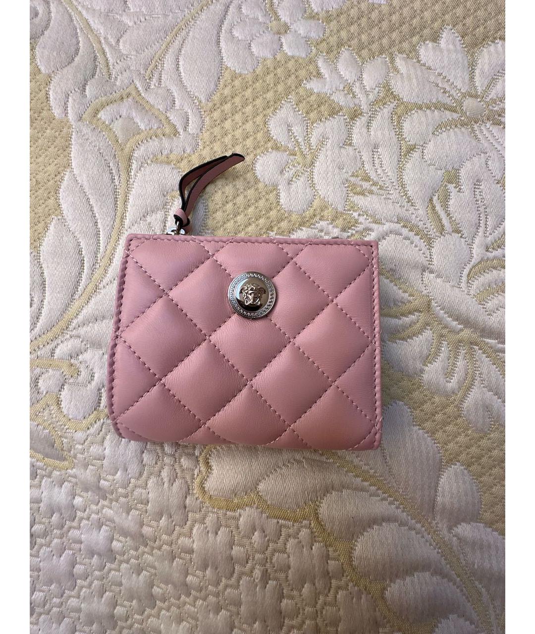 VERSACE Розовый кожаный кошелек, фото 9