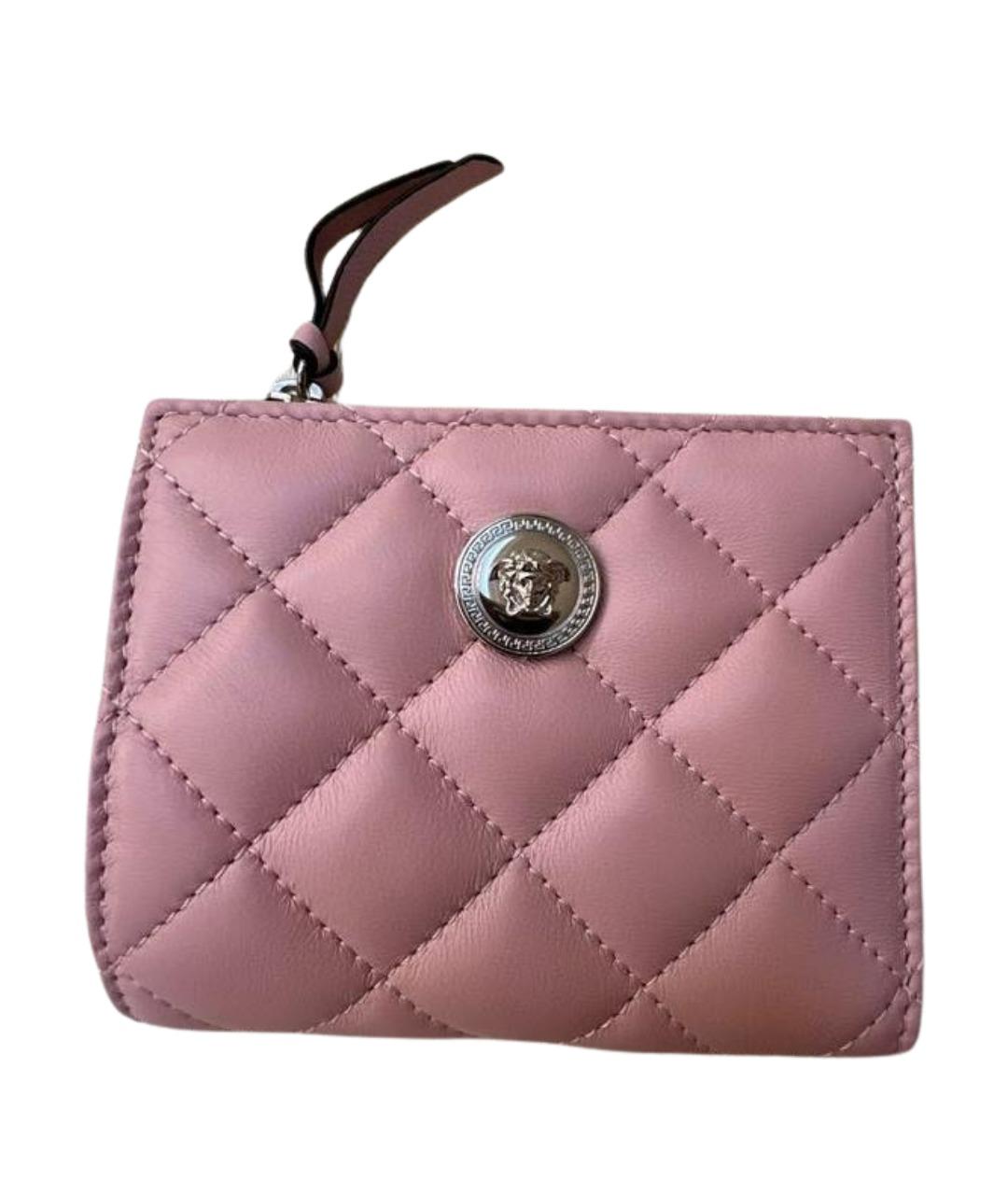 VERSACE Розовый кожаный кошелек, фото 1
