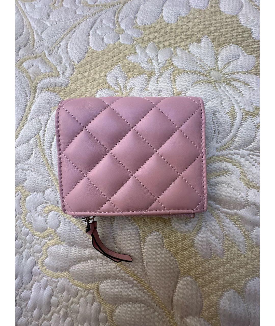 VERSACE Розовый кожаный кошелек, фото 3