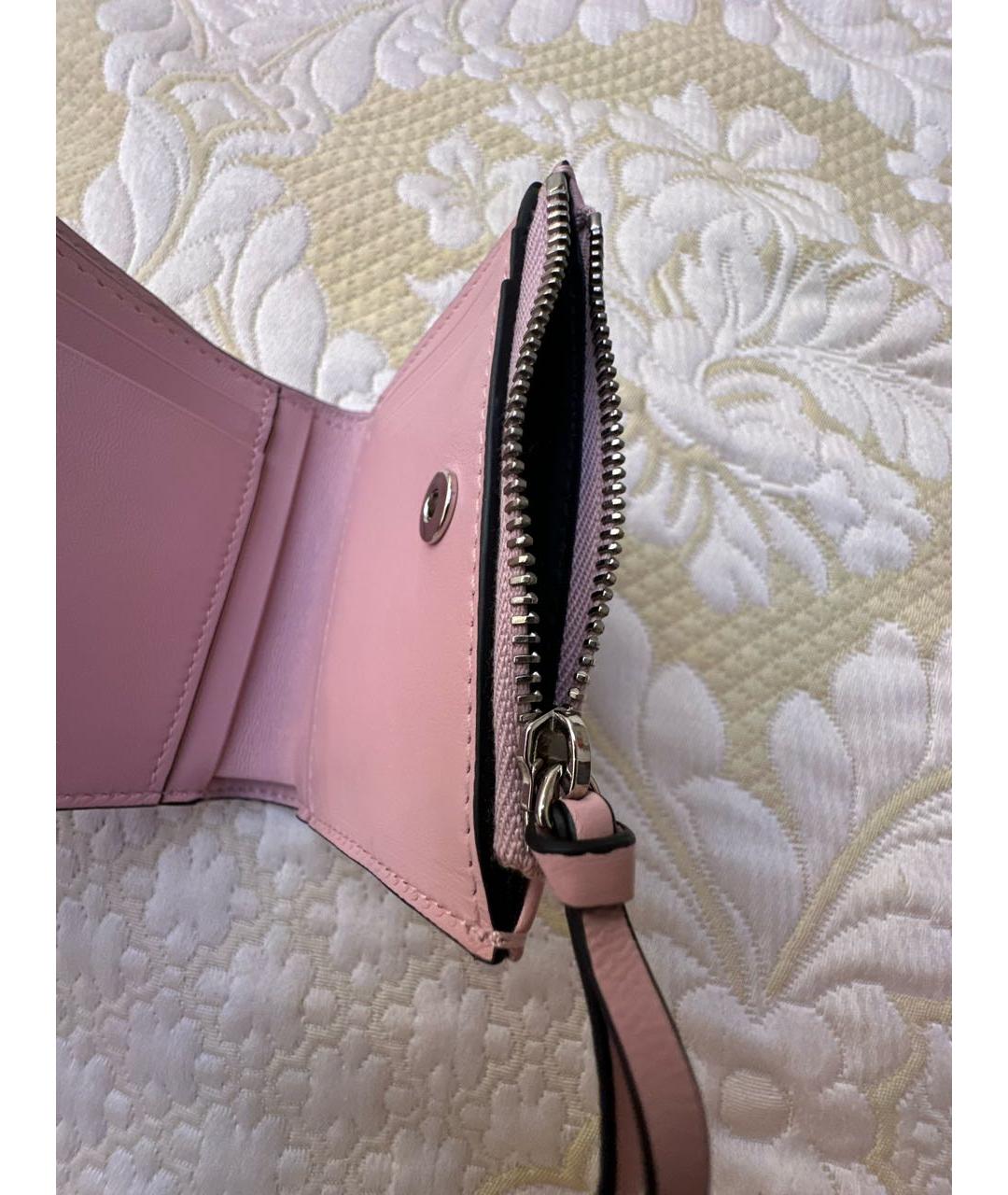 VERSACE Розовый кожаный кошелек, фото 7