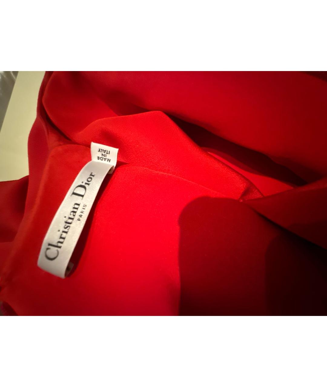 CHRISTIAN DIOR Красное шерстяное вечернее платье, фото 4