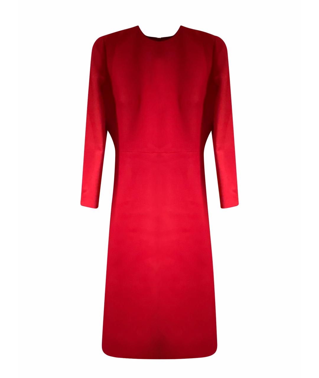 CHRISTIAN DIOR Красное шерстяное вечернее платье, фото 1