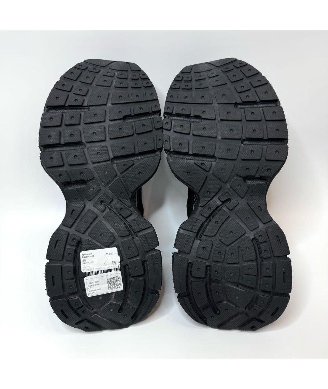 BALENCIAGA Черные текстильные низкие кроссовки / кеды, фото 6