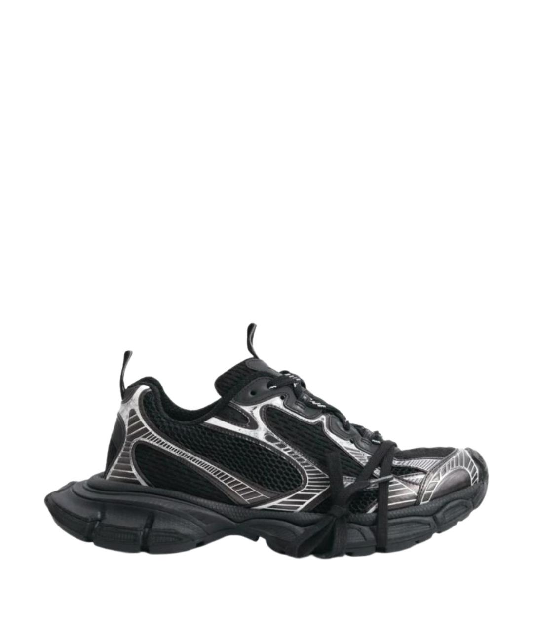 BALENCIAGA Черные текстильные низкие кроссовки / кеды, фото 1