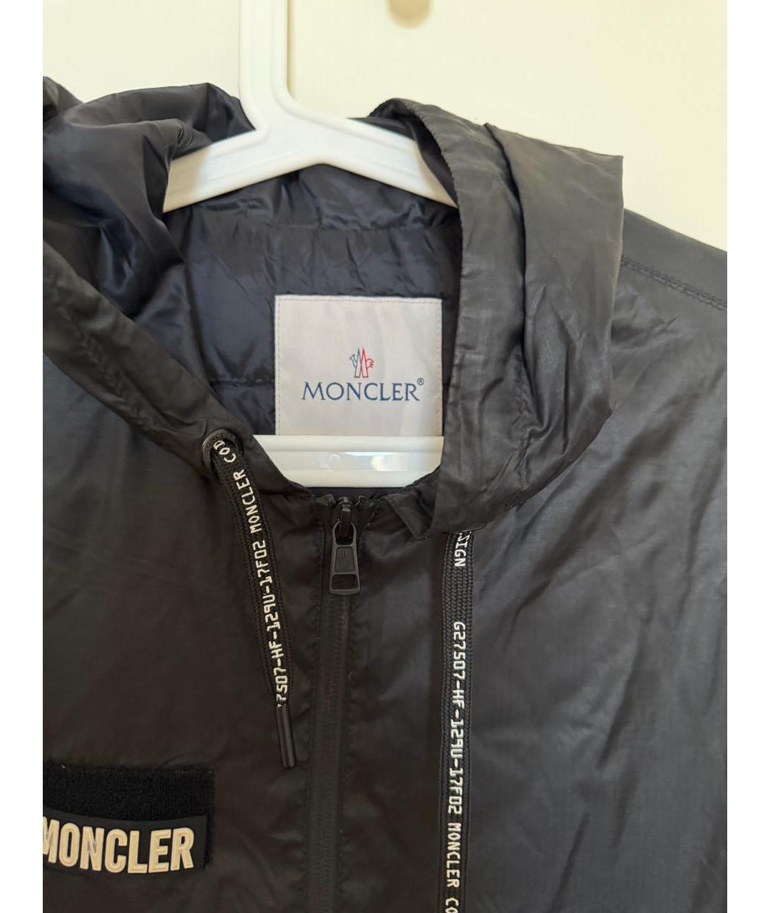 MONCLER Черная нейлоновая куртка, фото 3