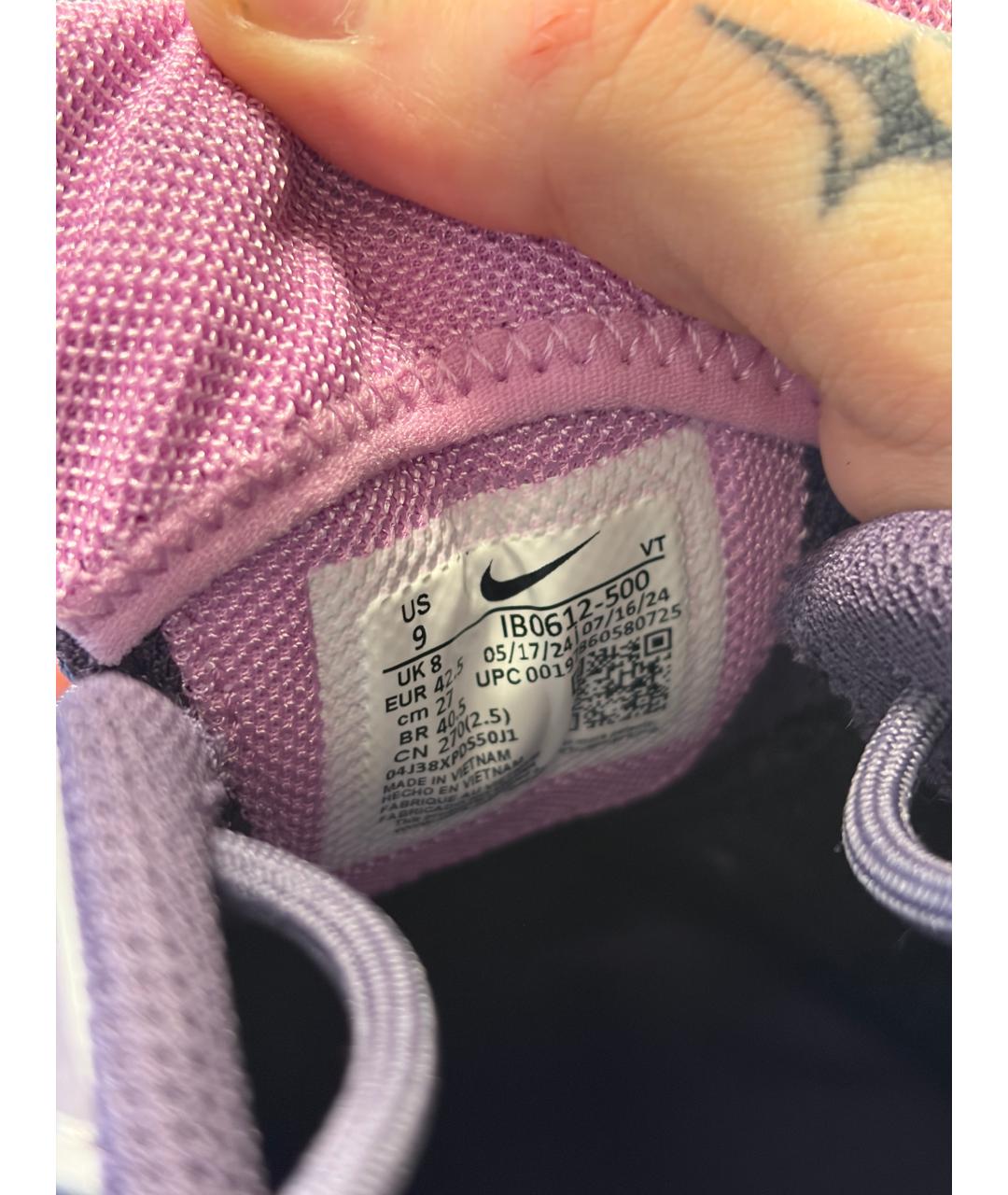 NIKE Фиолетовые низкие кроссовки / кеды, фото 4