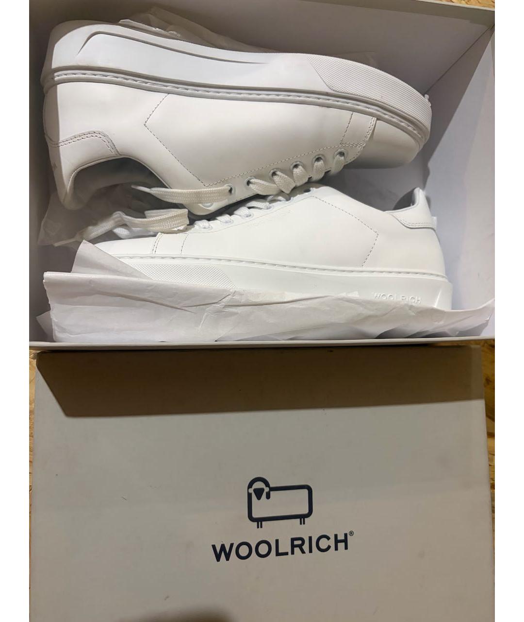 WOOLRICH Белые кожаные кеды, фото 5