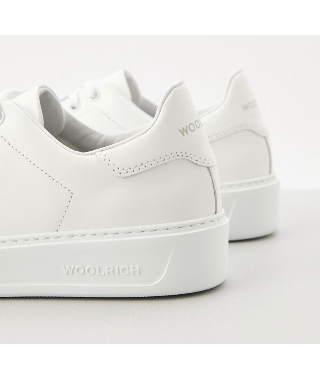 WOOLRICH Белые кожаные кеды, фото 3