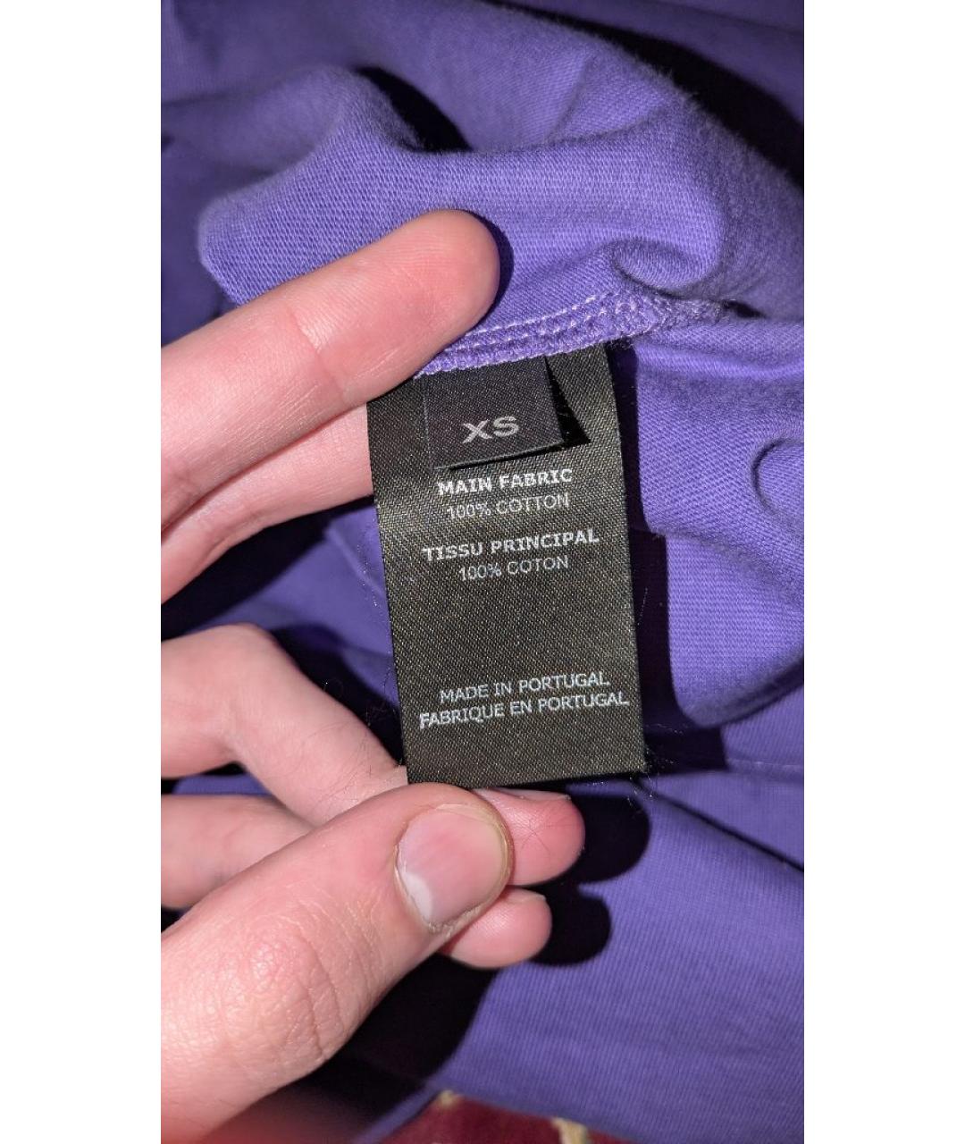 VETEMENTS Фиолетовая хлопковая футболка, фото 7