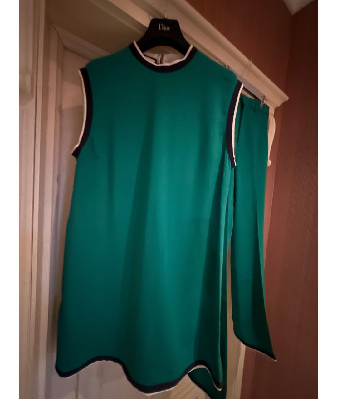 GUCCI Зеленый вискозный костюм с брюками, фото 2