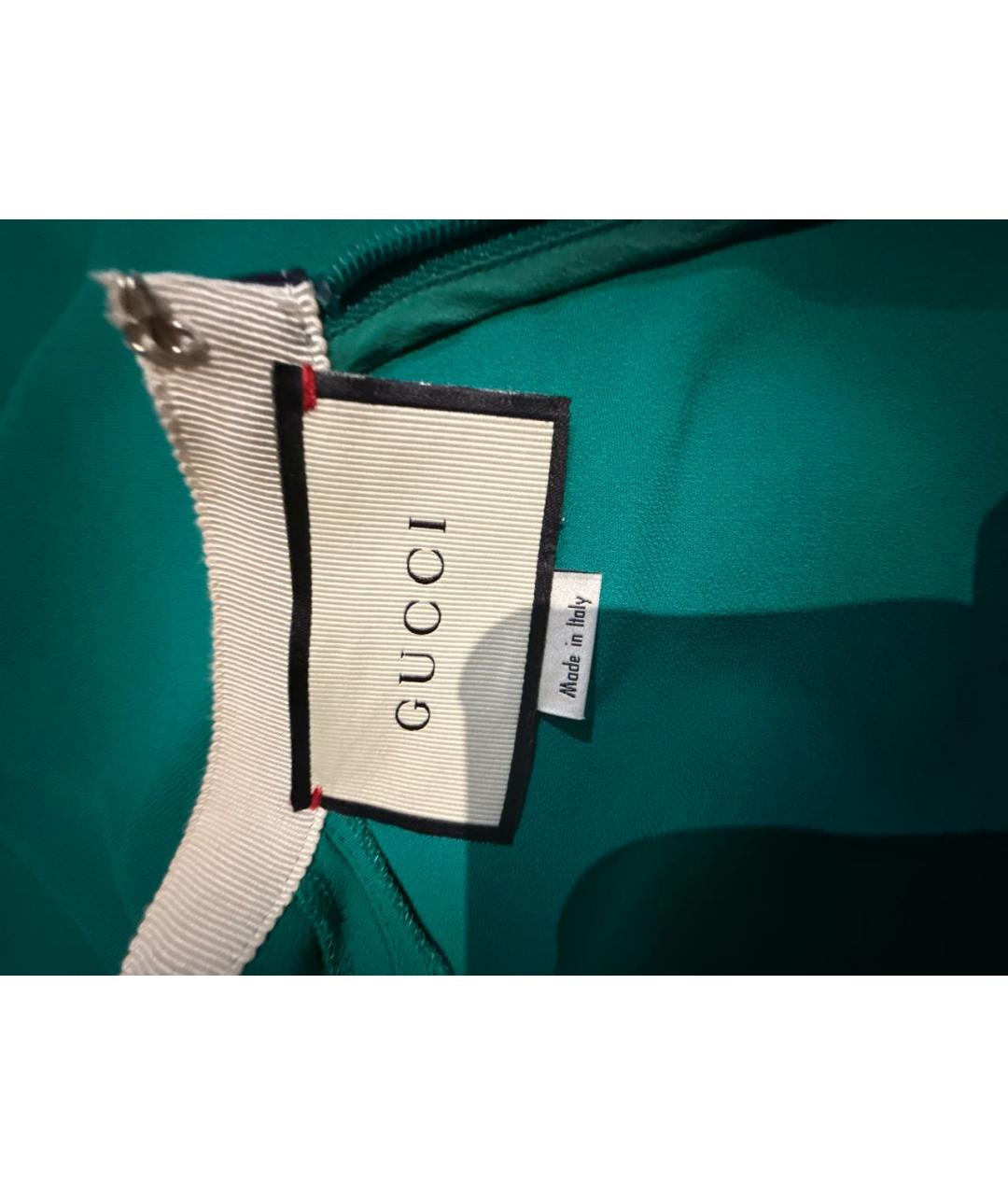 GUCCI Зеленый вискозный костюм с брюками, фото 8