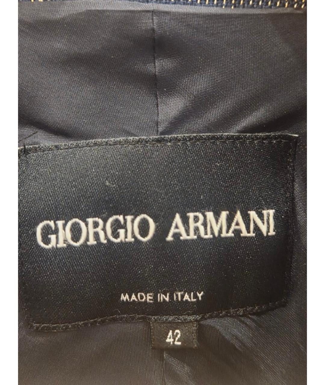 GIORGIO ARMANI Темно-синий жакет/пиджак, фото 2