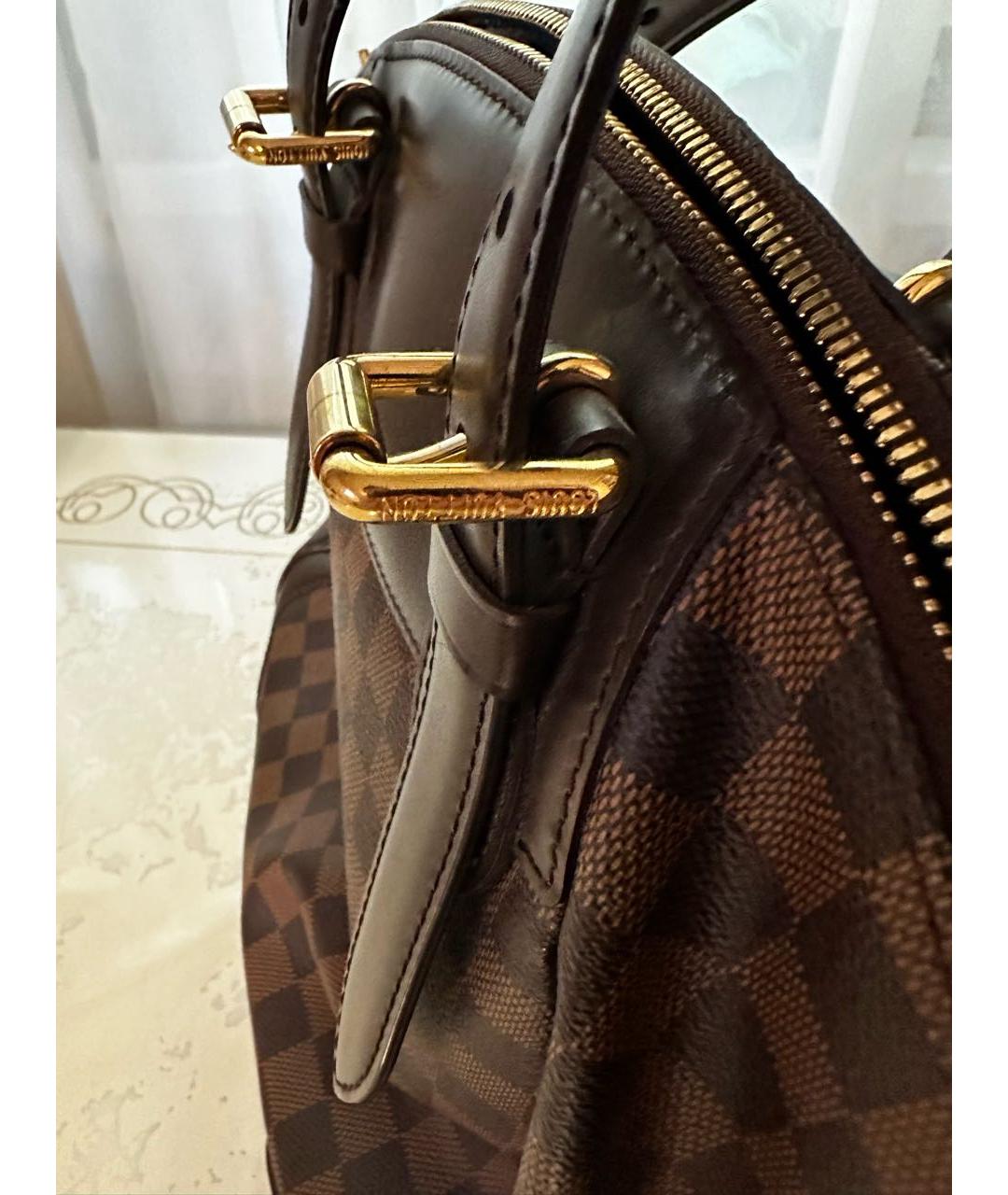 LOUIS VUITTON Коричневая сумка с короткими ручками из канвы, фото 6