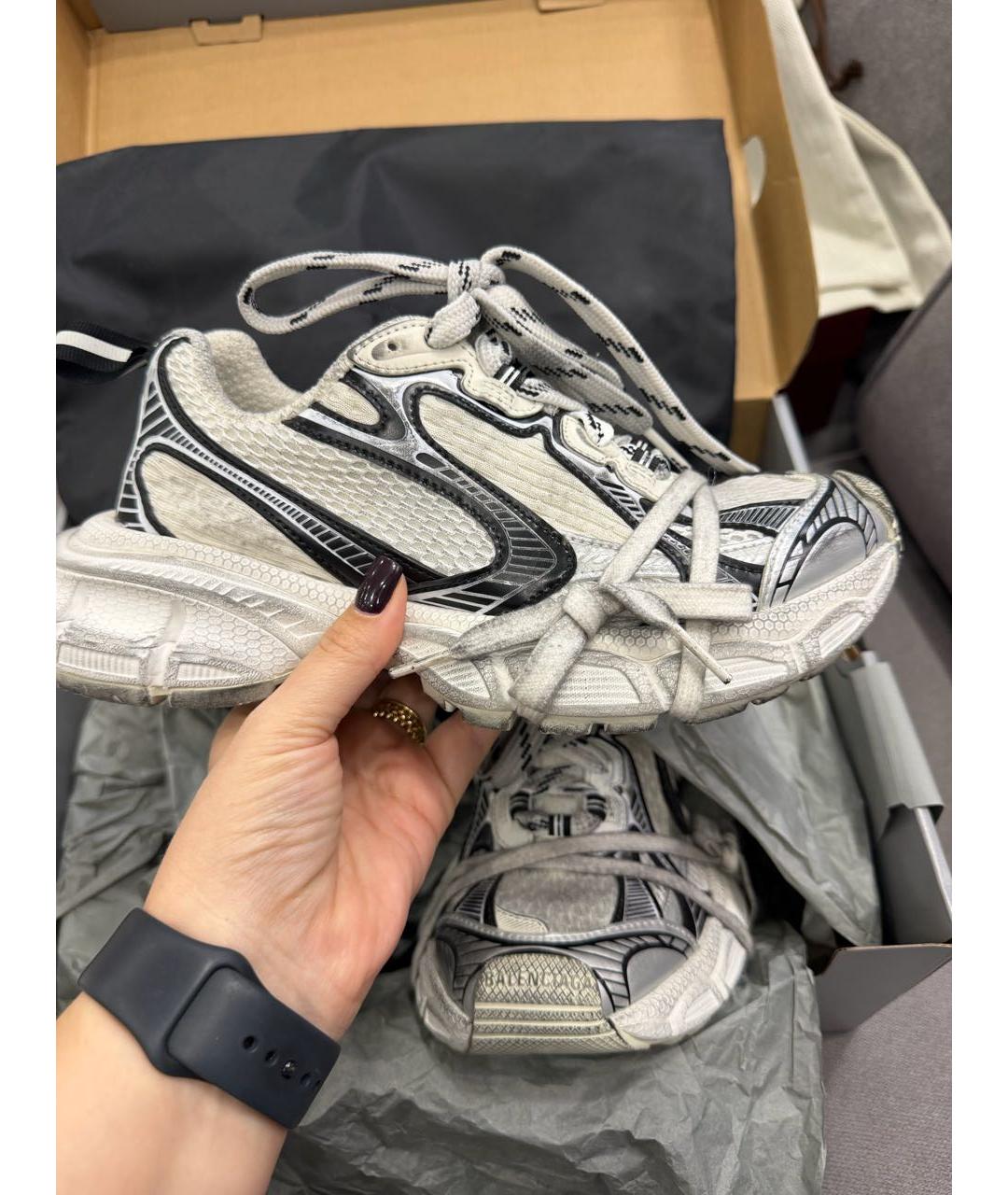 BALENCIAGA Серые текстильные кроссовки, фото 8