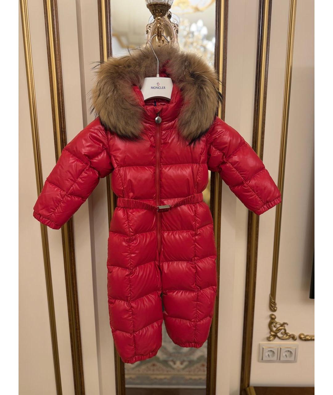 MONCLER Красный комбинезон, фото 7