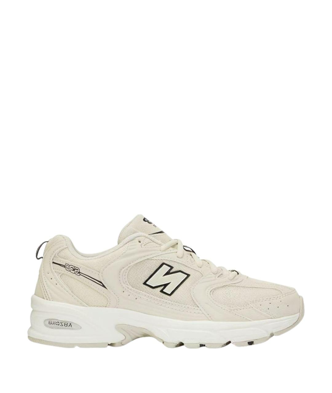 NEW BALANCE Бежевые синтетические кроссовки, фото 1