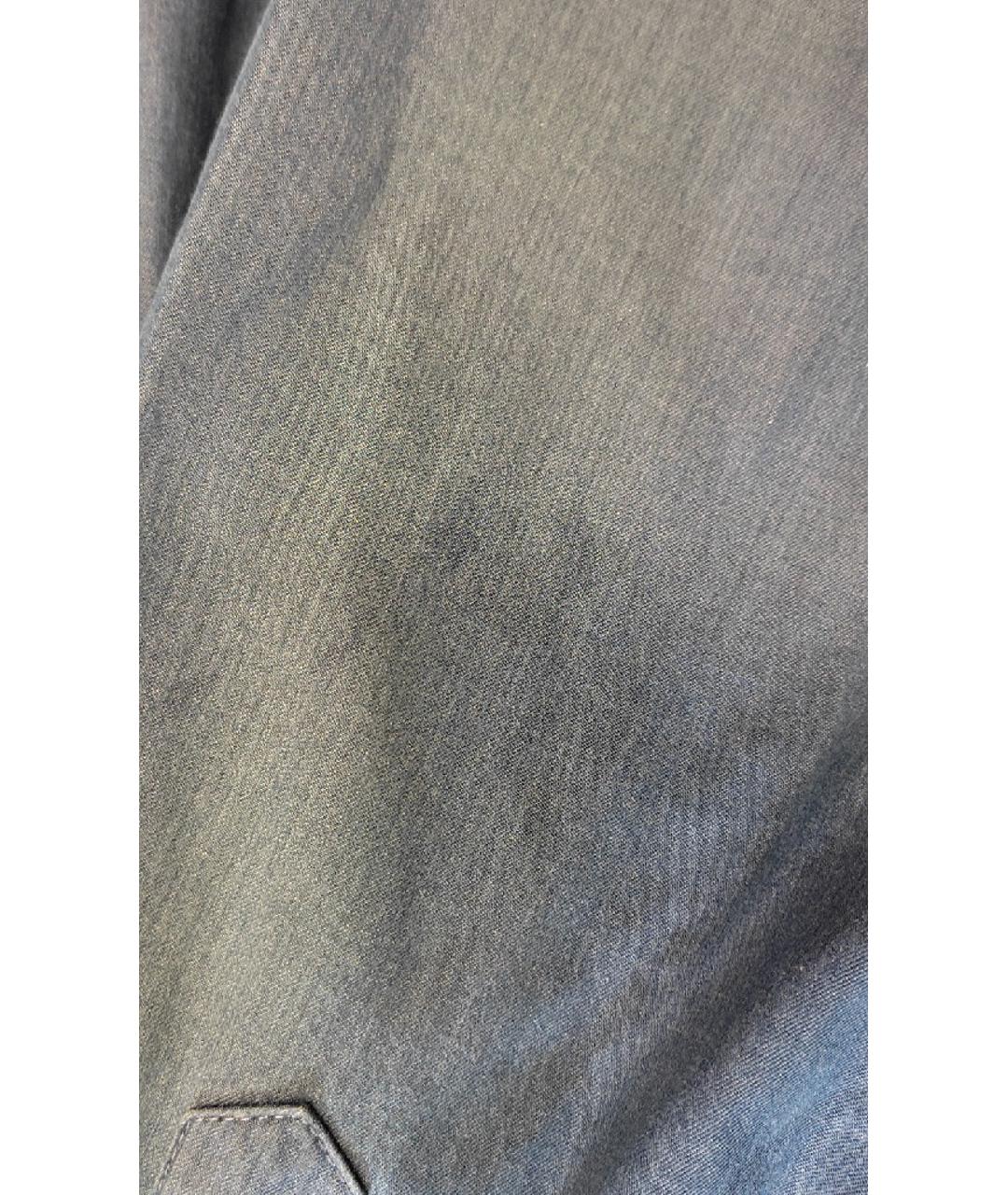 BRUNELLO CUCINELLI Синяя хлопковая кэжуал рубашка, фото 8