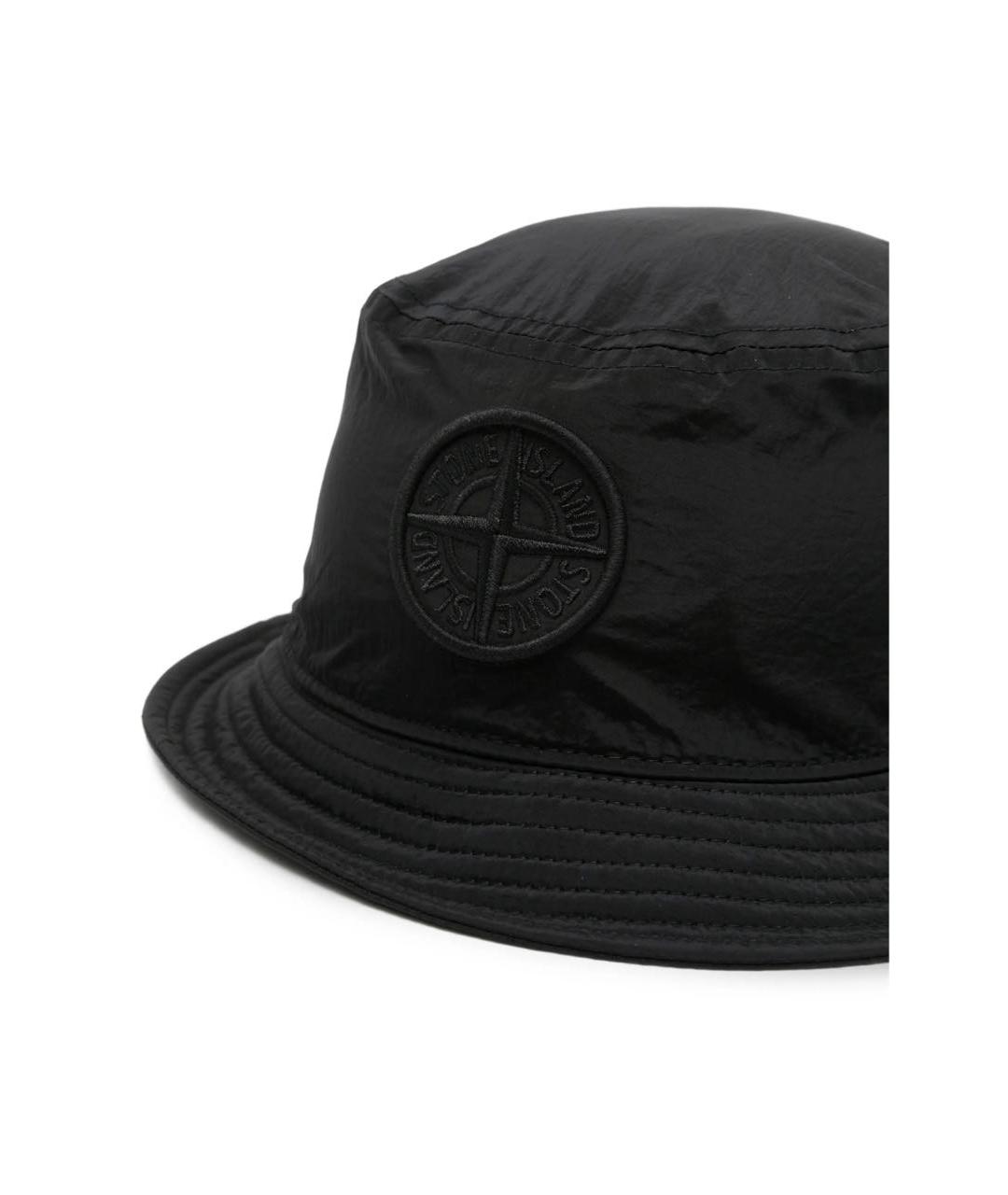 STONE ISLAND Черная хлопковая шляпа, фото 3